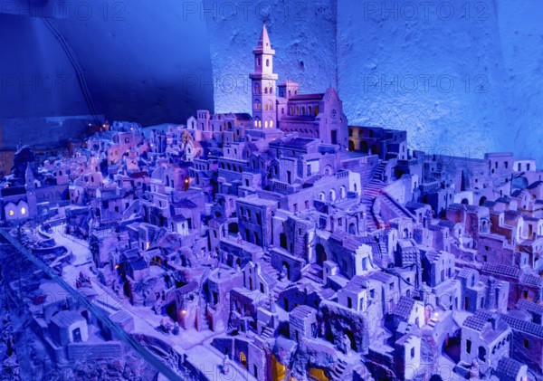 Sassi in miniature model, Matera, Basilicata, Italy, Europe