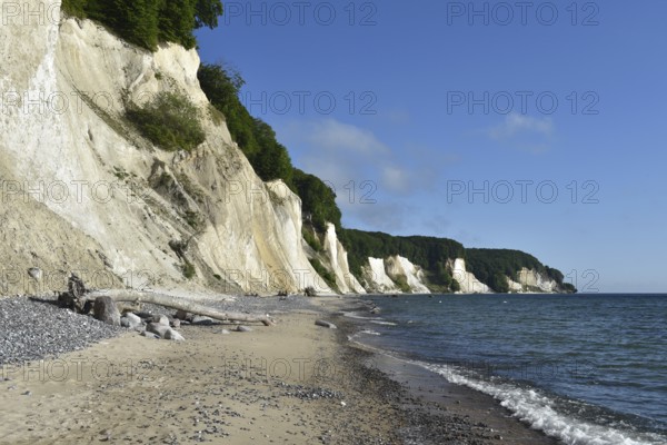 Chalk coast at Jasmund National Park on Rügen, Mecklenburg-Western Pomerania, Germany, Europe