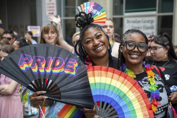 Detroit, Michigan USA - 8 June 2025 - Gay, lesbian, bisexual, and transgender activists and their allies marched for equality in the Motor City Pride parade
