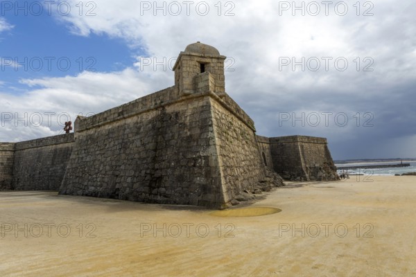 Coastal fort of Forte de São João Baptista de Vila do Conde, northern Portugal, Europe c 1570s