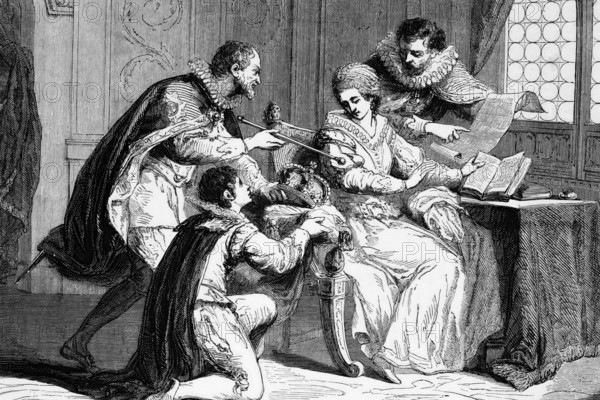 Lady Jane Grey (1536-1554), also known as the Nine Days' Queen, an English noblewoman and monarch of England from 10 July to 19 July 1553 after the death of Edward VI, England, digital reproduction of a historical original