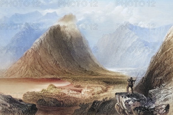 Dolphin Lodge, Ireland, from the Landscape and Antiquities of Ireland, 1841, digital reproduction of a historical model, Europe