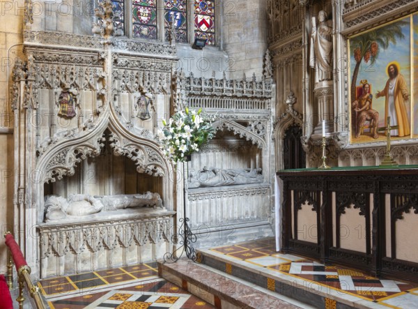 Tombs of Bishop Salley, d.1516, Sir Maurice Berkeley d 1464, Church of Saint Mark, Bristol, England, UK