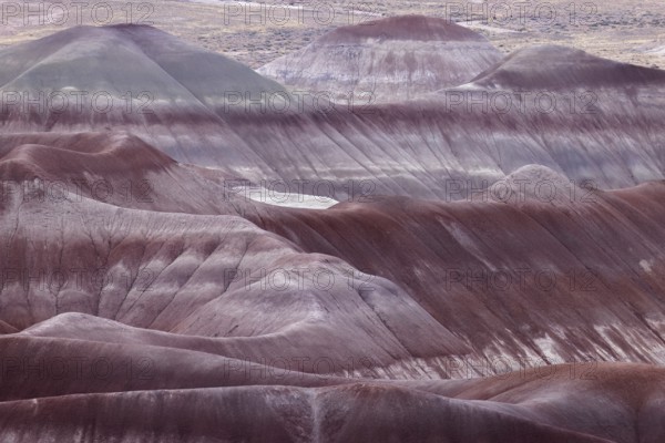 Colorful deposits of the Chinle Formation exposed at Little Painted Desert County Park near Winslow, Arizona