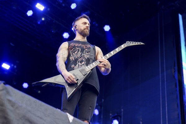 Matthew Tuck, singer of Bullet for My Valentine at the Rock am Ring Festival on Saturday, Nürburgring race track race track, 07.06.2025