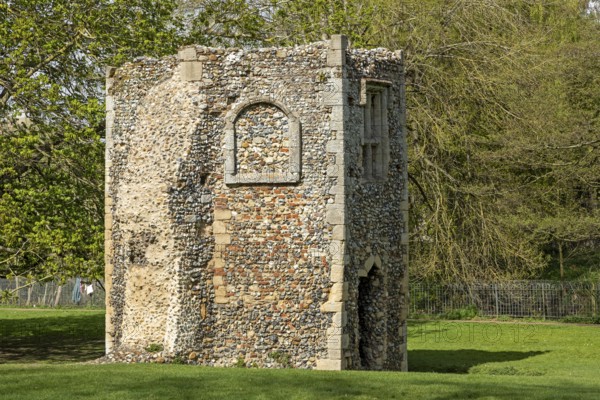 The Dovecote Tower, St Edmund's Abbey, Bury St Edmunds, West Suffolk, England, United Kingdom, Europe