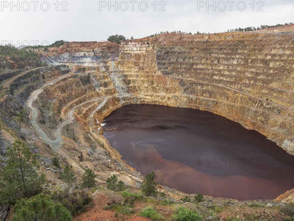Corta Atalaya open pit mine, copper mine, Rio Tinto, Minas de Rio Tinto, Andalusia, Spain, Europe