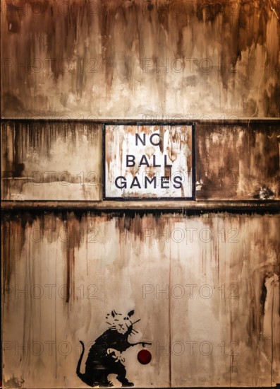 Banksy - No Ball Games Rat, Exhibition The World of Banksy