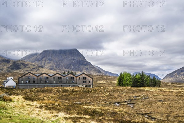 Mountains and Moors over Glen Etive Valley, Glencoe, Highlands, Scotland and Buachaille Etive Mòr, The Buachaille, Glen Etive, Highlands, Scotland, UK