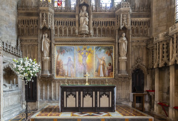 Reredos and altar, Church of Saint Mark, Bristol, England, UK altar painting by John King 1829