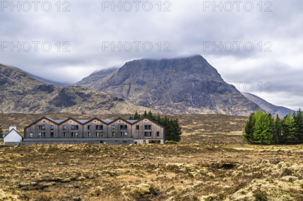 Mountains and Moors over Glen Etive Valley, Glencoe, Highlands, Scotland and Buachaille Etive Mòr, The Buachaille, Glen Etive, Highlands, Scotland, UK