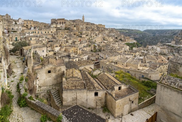 View of Matera, Sasso Caveoso, Basilicata, Italy, Europe