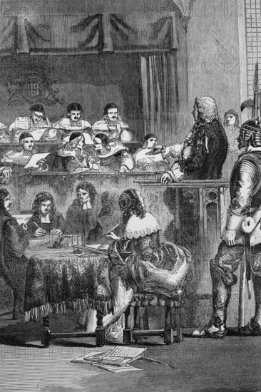 William Russell, Lord Russell (1639 to 1683), was an English politician, a leading member of the Country Party, forerunner of the Whigs, who opposed James II's succession to the throne during the reign of Charles II. This ultimately led to his trial and execution for treason, England, digital reproduction of a historical original