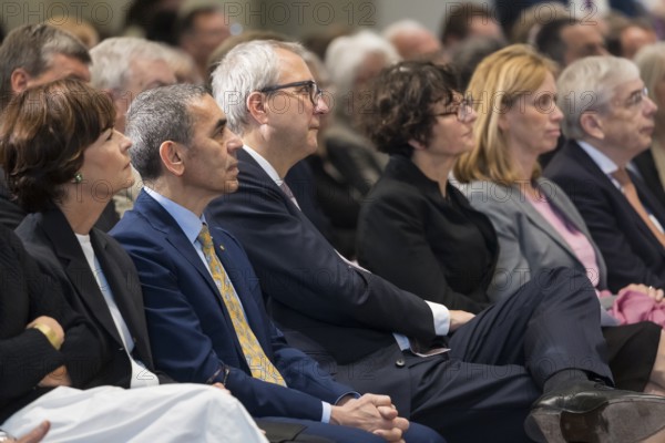 Ugur Sahin (founder of Biontech SE, l.) at the award ceremony for the German National Prize 2025 in the Französische Friedrichstadtkirche, Berlin, on 10 June 2025