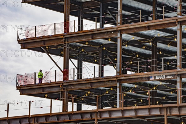 Detroit, Michigan - A Science Research Center being built by Henry Ford Health and Michigan State University. More than 500 scientists will research cancer, neuroscience, immunology, hypertension, and more when the Center opens in 2027. Michigan State says it has lost $82 million in federal health research grants since the Trump Administration took office