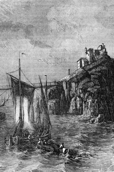 Fort De Bertheaume is a fortress in Plougonvelin in the department of Finistere in France. Situated on an island, a gun battery was built there in 1689, which was used during the English invasion of Camaret in 1694, digital reproduction of a historical model
