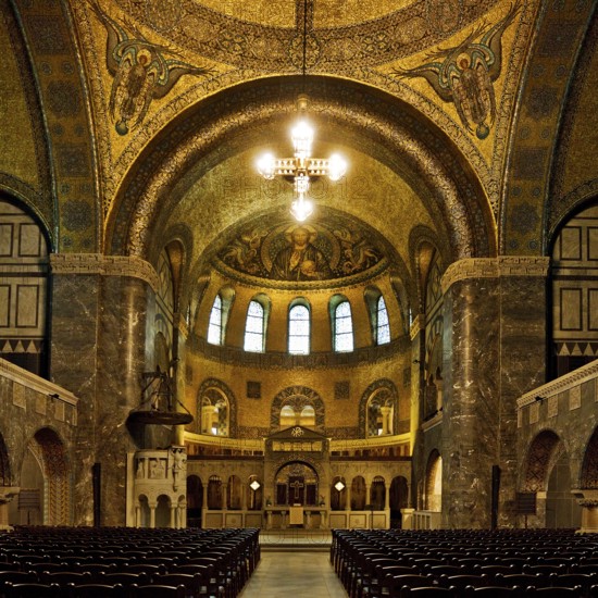 Church of the Redeemer, the best-preserved testimony to Kaiser Wilhelm II's church building programme, Bad Homburg vor der Höhe, Germany, Europe