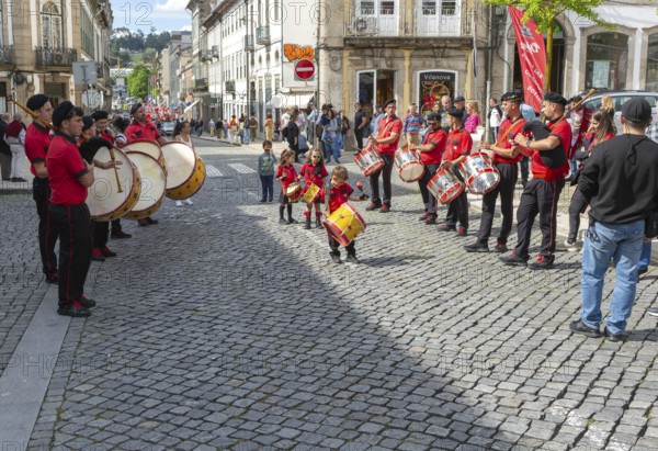 Political rally and march for May Day in city of Guimaraes, Braga district, northern Portugal, Europe - 1st May 2025
