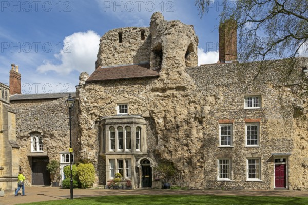 West front of the abbey church, St Edmund's Abbey, Bury St Edmunds, West Suffolk, England, Great Britain