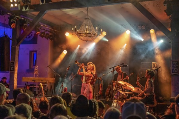 The singer CATT live at the Orange Blossom Special Festival, Beverungen, Germany, Europe