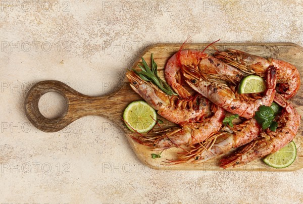Fried Langoustines, Australian, lime and herbs, spices, homemade, no people