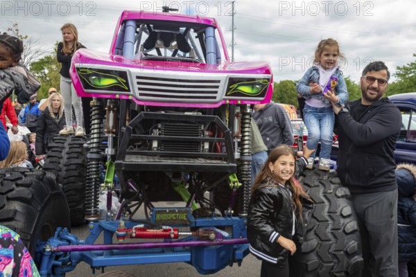 Taylor, Michigan - Thousands crowd the Hot Wheels Legends Tour in suburban Detroit. The tour allows custom car builders to show their work. Each year one car is picked to be the model for an actual Hot Wheels toy car that is sold worldwide