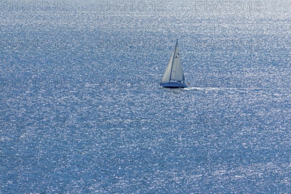 Sailing boat off the island, Flügge, Fehmarn, Schleswig-Holstein, Germany, Europe