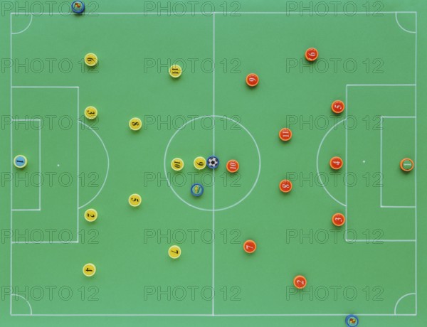 Football background with tactics concept