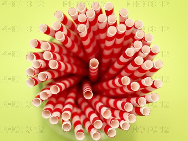 Drinking straws in the cup
