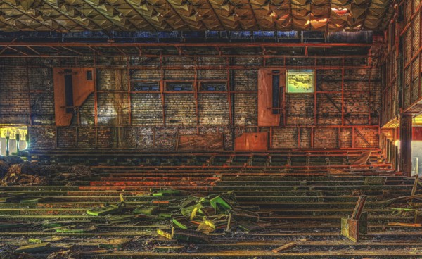 Theatre, House of Culture Energetyk, Lost Place, Prypyat, Chernobyl exclusion zone, Ukraine, Eastern Europe, Europe