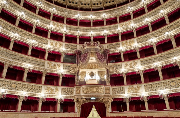 Naples Campania Italy. The Real Teatro di San Carlo (Royal Theatre of Saint Charles)