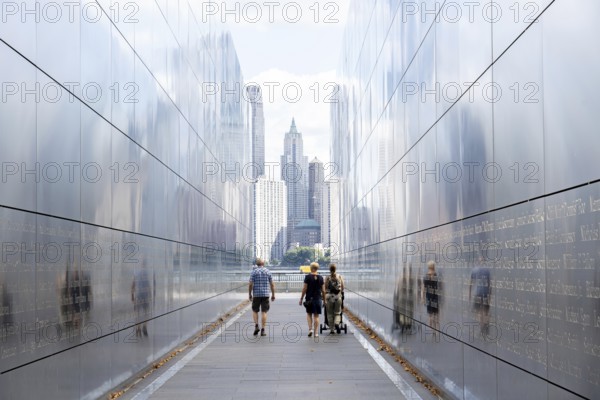 Jersey City, United States of America, September 24, 2019: The Empty Sky Memorial, the official New Jersey memorial to the state's victims of the September 11 attacks