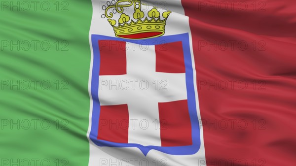 Italy 1860 Flag, Closeup View