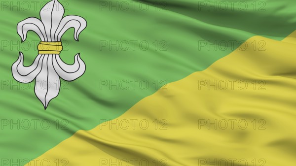 Ivacevicy City Flag, Country Belarus, Closeup View, 3D Rendering