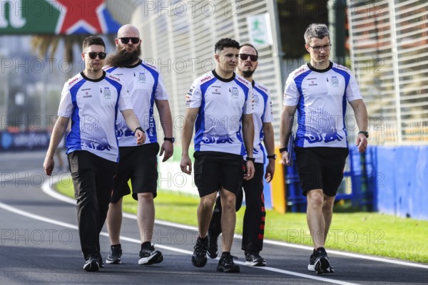 MELBOURNE, AUSTRALIA - MARCH 12: Isack Hadjar of France and Visa Cash App Racing Bulls F1 Team before the 2025 Australian Grand Prix at Albert Park in Melbourne, Australia, Oceania