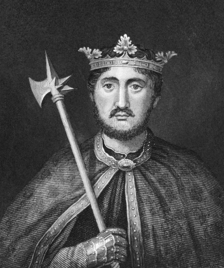Richard I of England (1157-1199) on engraving from 1830. King of England during 1189-1199. Published in London by Thomas Kelly
