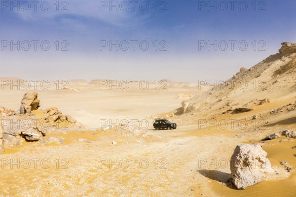 White Desert at Farafra in the Sahara of Egypt. Africa