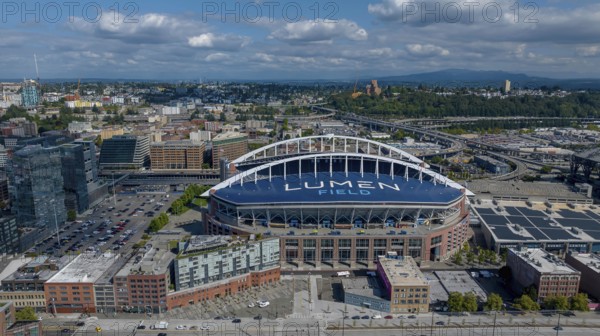 Sep 05, 2023-Seattle, WA: Aerial View of Lumen Field, home of the National Football Leagues, Seattle Seahawks