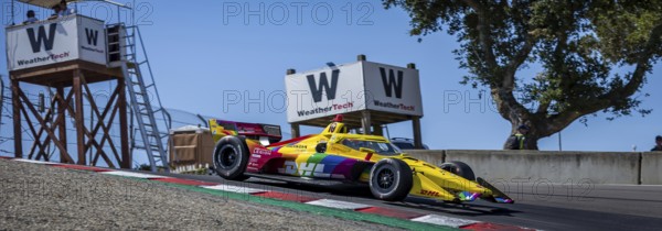 ALEX PALOU (10) of Barcelona, Spain practices for the Firestone Grand Prix of Monterey at WeatherTech Raceway Laguna Seca in Salinas, CA