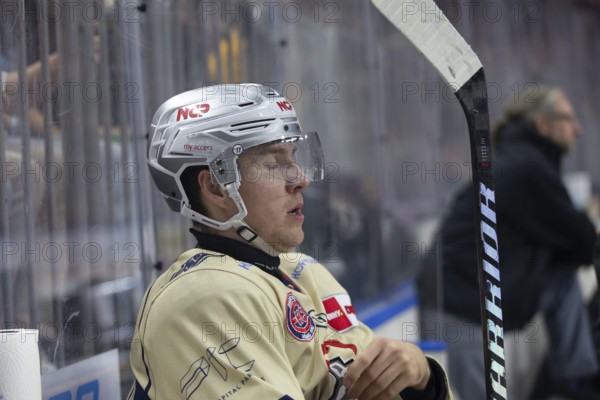LanxessArena, Cologne, North Rhine-Westphalia, Eugen Alanov (Nuremberg Ice Tigers, #29), PENNY DEL, Cologne Sharks- Nuremberg Ice Tigers on 27/09/2024 at LanxessArena in Cologne Germany .Photo