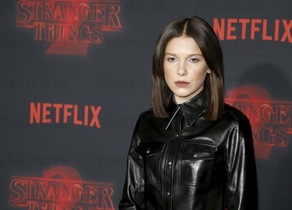 Millie Bobby Brown at the Netflix's season 2 premiere of 'Stranger Things' held at the Regency Village Theatre in Westwood, USA on October 26, 2017
