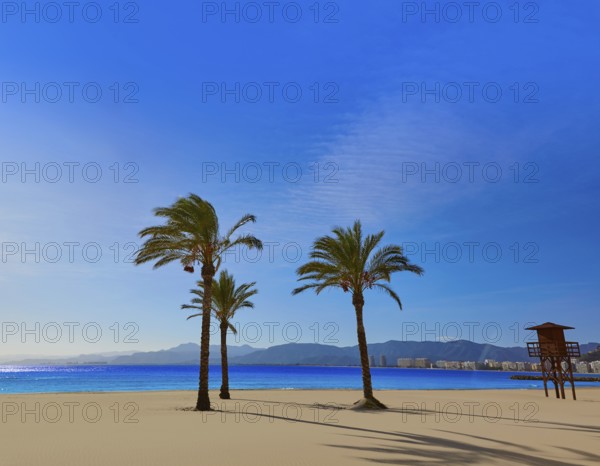Cullera Playa los Olivos beach in Mediterranean Valencia at Spain
