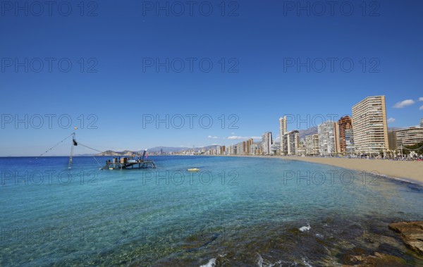 Benidorm Levante beach in Alicante Mediterranean of Spain