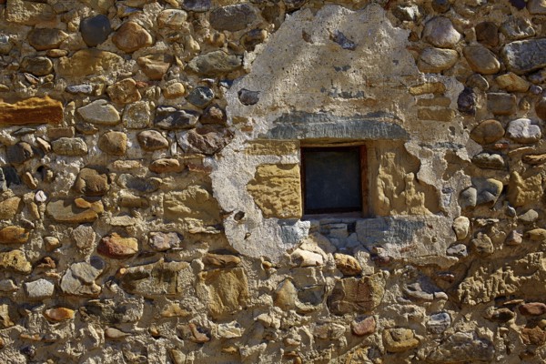 The Way of Saint James stone masonry walls in Redecilla del Camino Castilla Burgos
