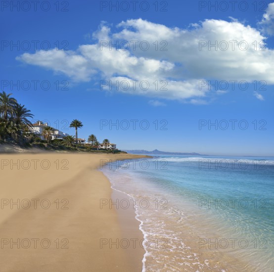 Denia las Marinas les Bovetes beach in Alicante of Spain
