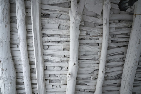 Wooden roof ceiling of Alpujarras in Granada at Andalusian Spain