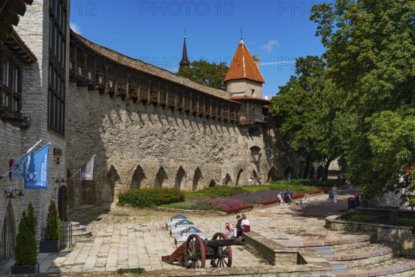City Wall and towers in the old town of Tallinn, Estonia, Europe