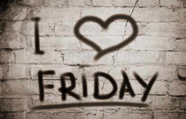 I Love Friday Concept