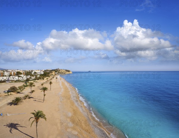 Paradis or Paraiso beach playa in Vila Joiosa of Alicante of Spain also Villajoyosa of Costa Blanca