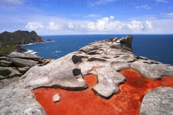 Alto do Principe high view point in Islas Cies islands of Vigo at Spain